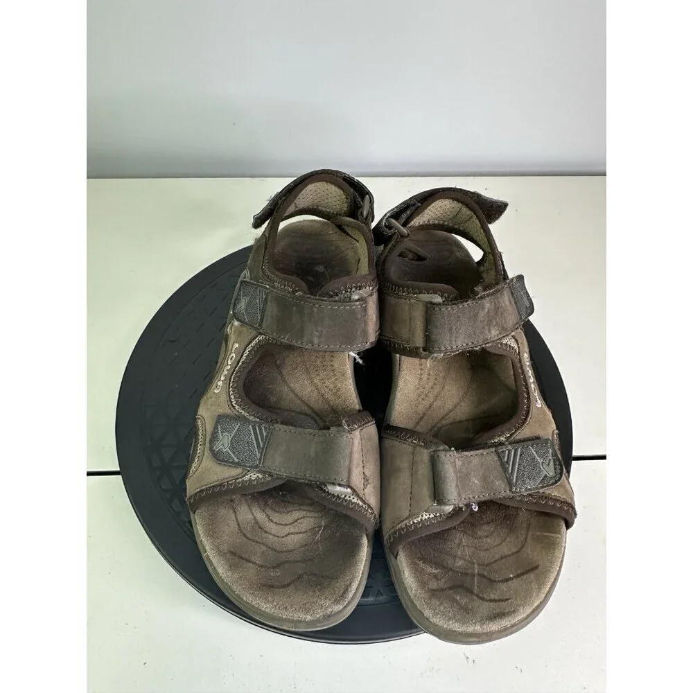 Lowa Urbano Men’s Hiking sandals Sz 8 Brown Nubuck Leather Hook & Loop